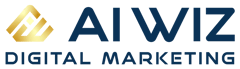 aiwiz digital marketing logo on the custom hubspot theme website and landing pages service website.